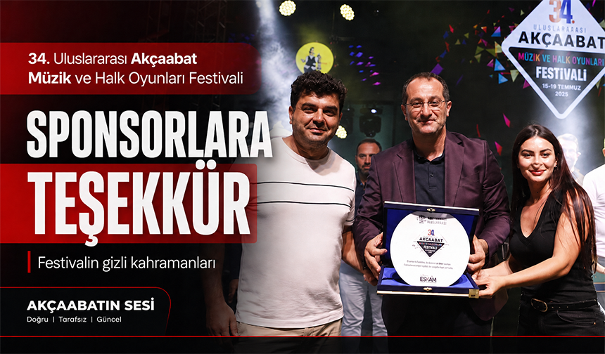 Sponsorlara Teşekkür