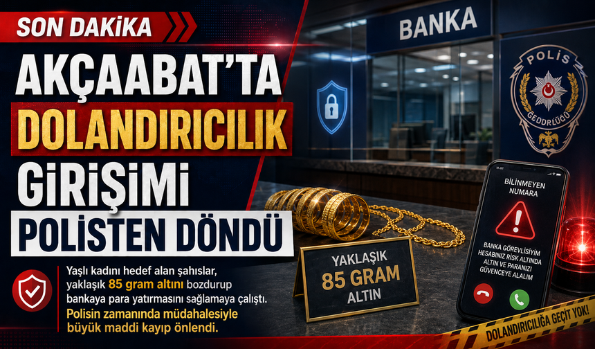 AKÇAABAT’TA DOLANDIRICILIK GİRİŞİMİ POLİSTEN DÖNDÜ
