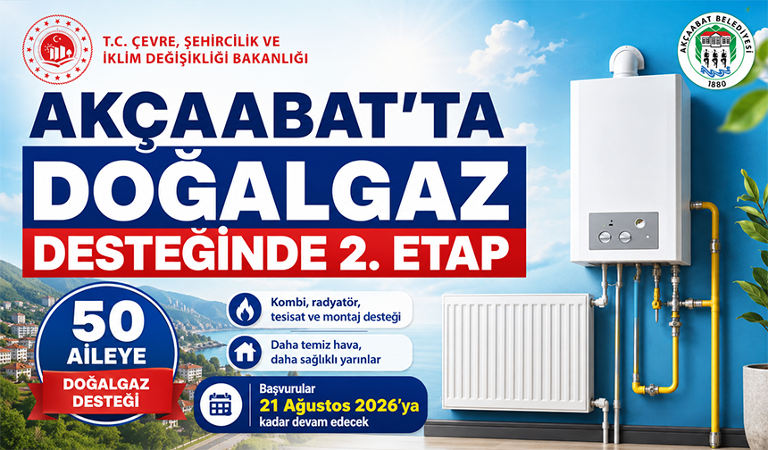 Akçaabat’ta Doğalgaz Desteğinde 2. Etap