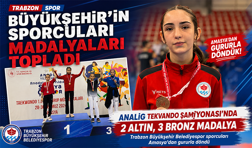 Trabzonlu Tekvandoculardan 5 Madalya