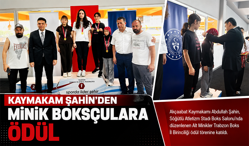 Kaymakam Şahin’den Minik Boksçulara Ödül