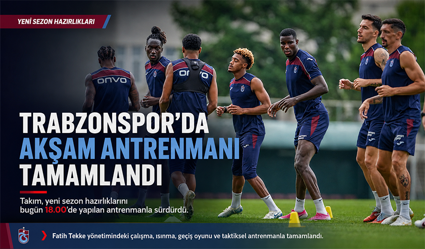Trabzonspor’da Akşam Antrenmanı Tamamlandı