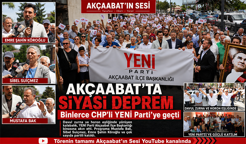 Akçaabat’ta Siyasi Deprem: Binlerce CHP’li Yeni Parti’ye Geçti