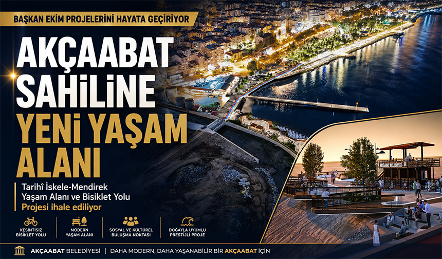 Akçaabat Sahiline Yeni Yaşam Alanı