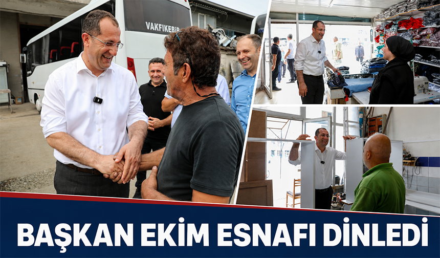 Başkan Ekim Sanayi Esnafını Dinledi