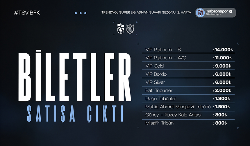 Başakşehir Maçı Biletleri Satışta