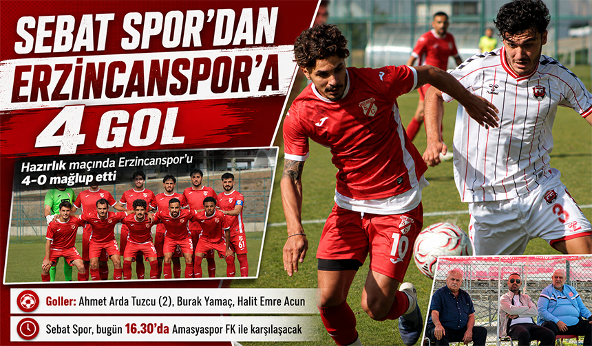 Sebat Spor’dan Erzincanspor’a 4 Gol