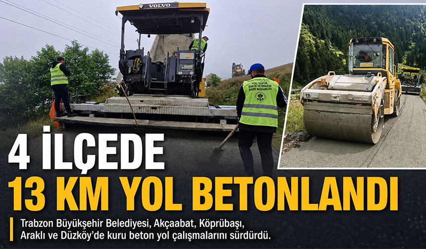4 İlçede Yollar Betonlandı