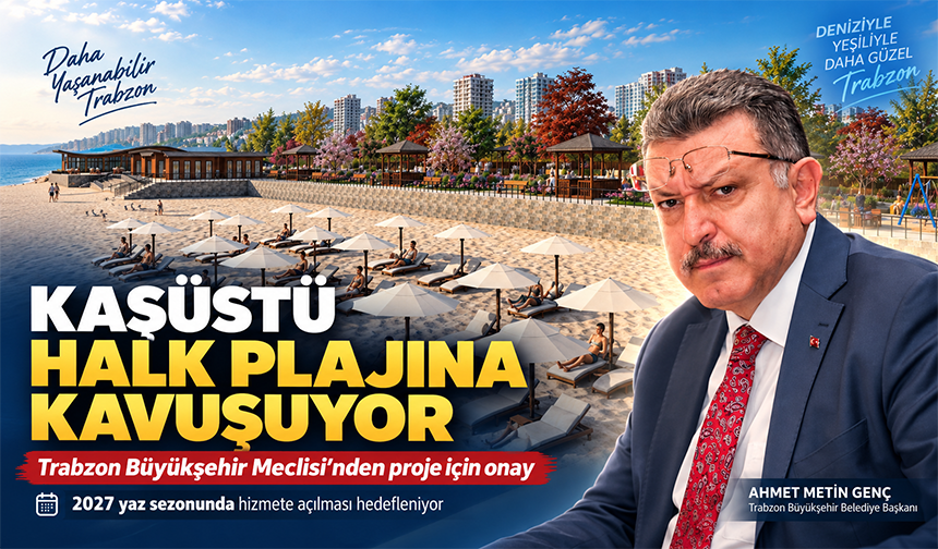 Kaşüstü’ne Halk Plajı Geliyor
