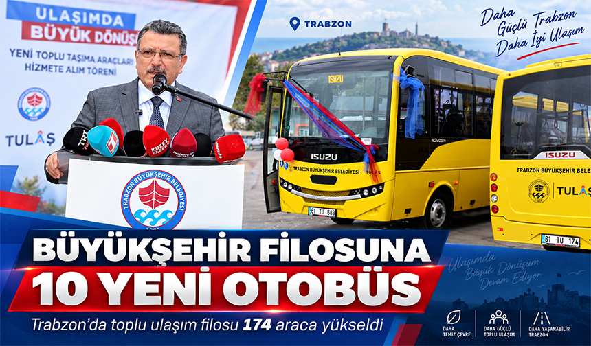 Büyükşehir Filosuna 10 Yeni Otobüs