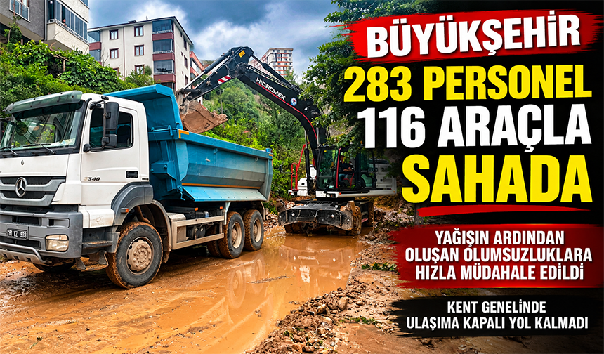 Büyükşehir Yağışa Seferber Oldu