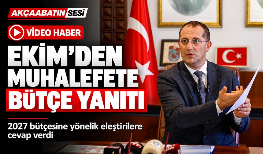 Ekim’den Muhalefete Bütçe Yanıtı