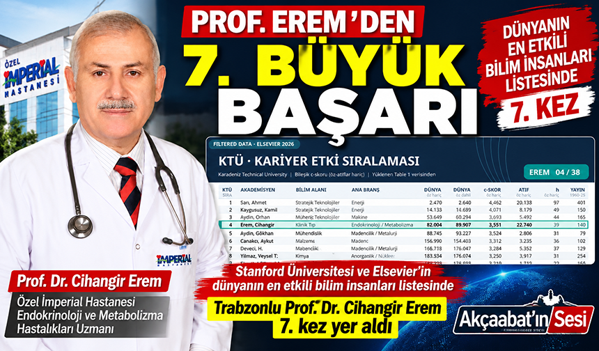 Prof. Erem’den 7. Büyük Başarı